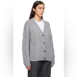 LOULOU STUDIO GRAY KUMA CARDIGAN